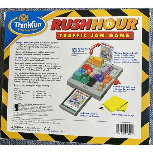 Thinkfun RUSH HOUR Traffic Jam Logic Game - Picture 2 of 2